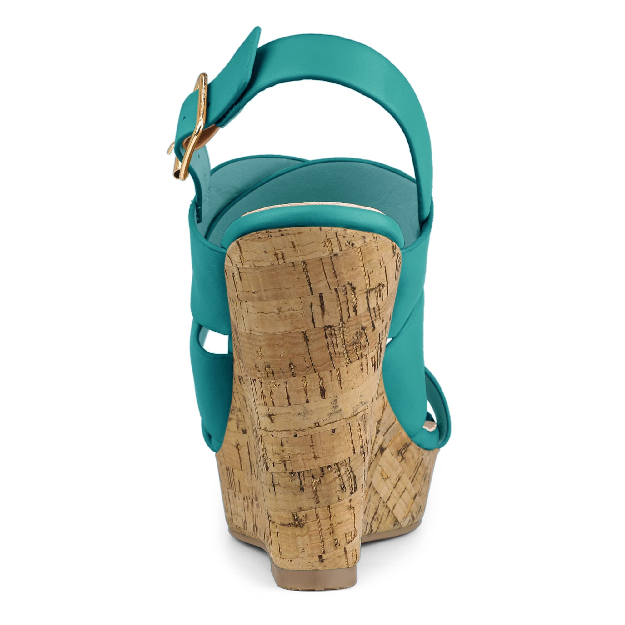 Allegra K Women's Wood Wedge Platform Sandals - Comfortable Summer Beach Shoes for Outdoor Walking, Vacation & Casual Wear