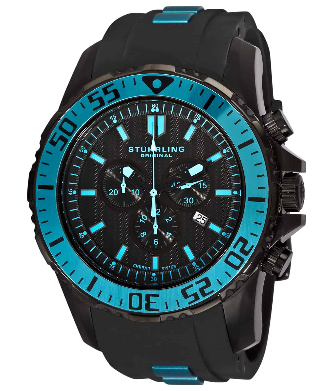 Black Dial / Black PVD Case / Black Silicone Strap Tang Buckle 5