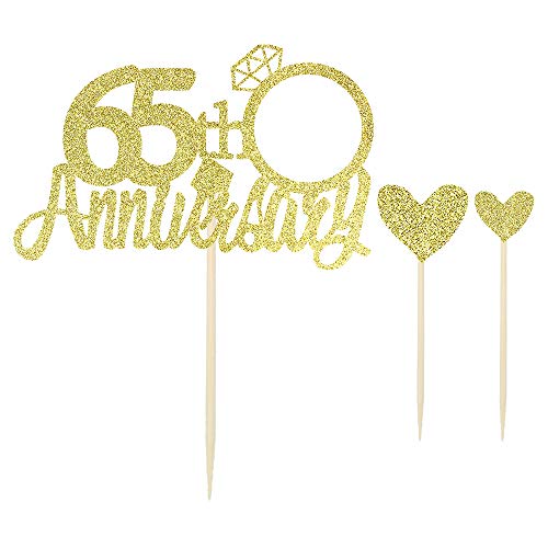 65th Anniversary Cake Topper