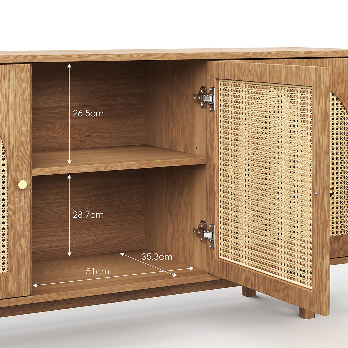 Etta 3 Door Sideboard - Modern Buffet Cabinet with Storage for Dining Room, Living Room & Entryway | Perfect for Home Decor, Display & Organization