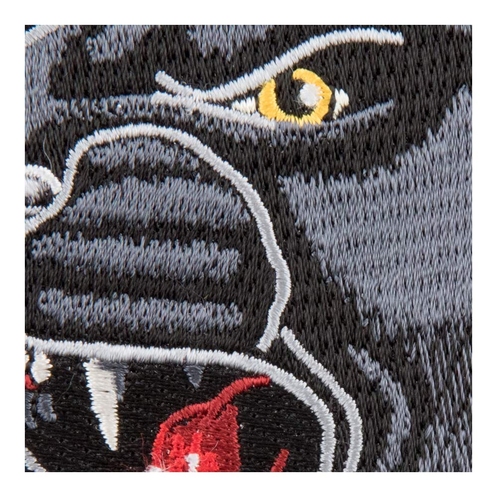 PatchStop Panther Head Black Iron On Patches for Clothing & Jeans - 4x4.5 Inch Medium DIY Sew On Embroidered Patch for Jackets, Bags, Hats - Wild Animal Decorative Patches for Bikers, Fashion Enthusiasts & DIY Craft Projects