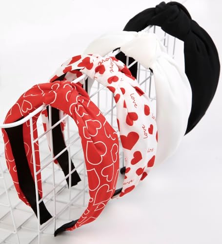 Black, White Valentine Heart Headbands