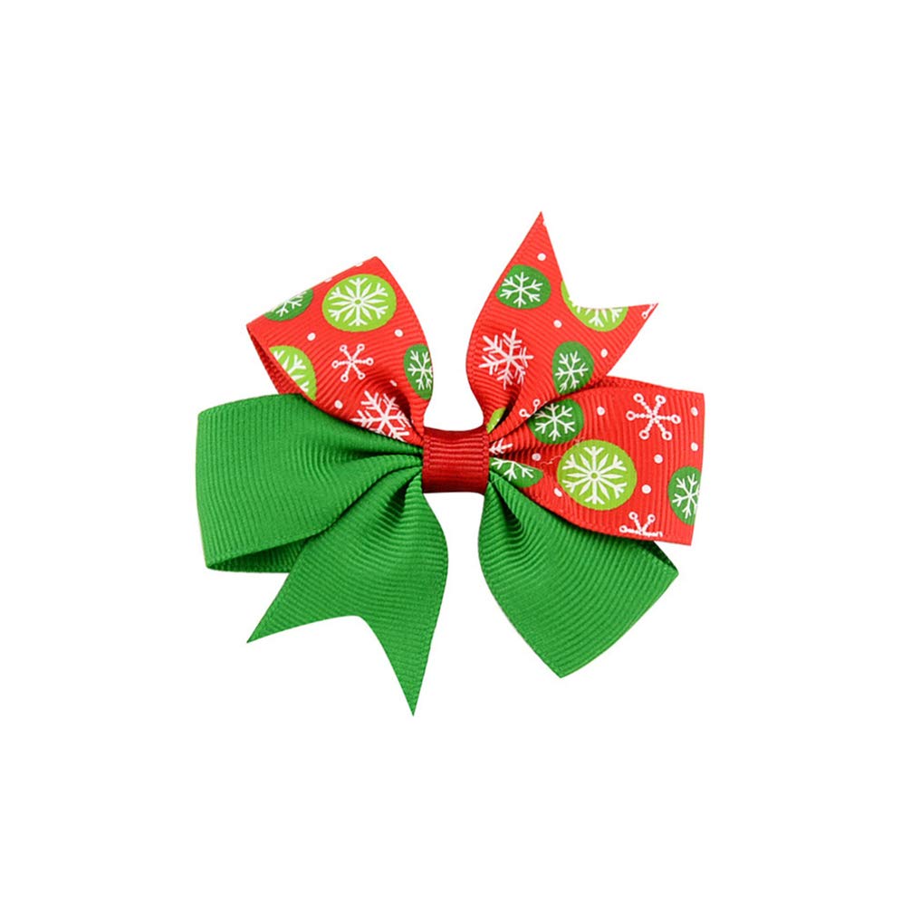 Bestoyard 12Pcs Christmas Hair Bows Clips for Girls - Cute Bowknot Hairpins & Hair Accessories Set for Baby Toddlers Kids (Mixed Styles) - Perfect for Holiday Parties, School Events & Photo Shoots