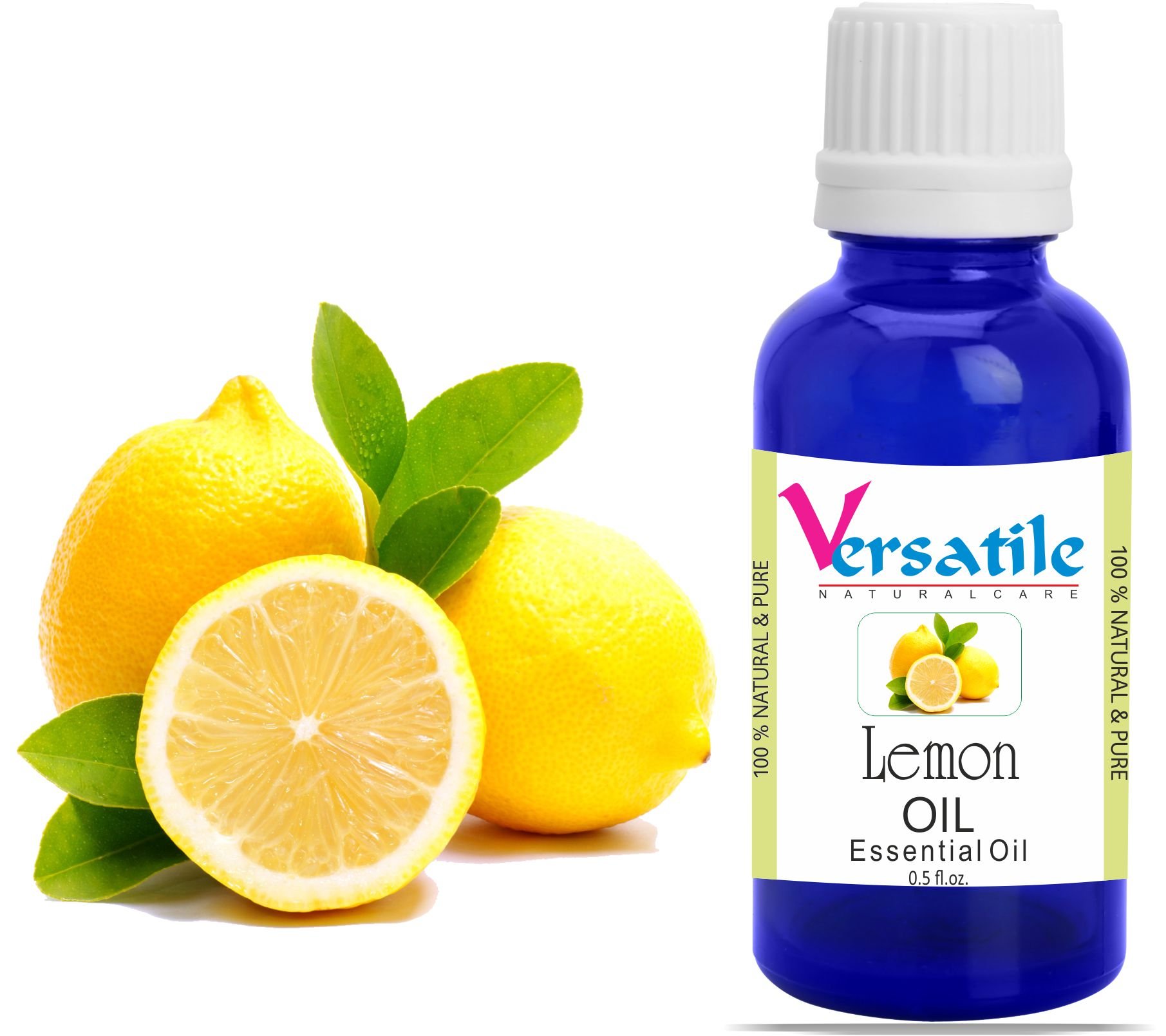 100% Pure Natural Lemon Essential Oil for Aromatherapy, Diffusers & Massage - 3ml to 1000ml Sizes - Boost Mood & Refresh Home - Perfect for Relaxation, Skincare & DIY Recipes