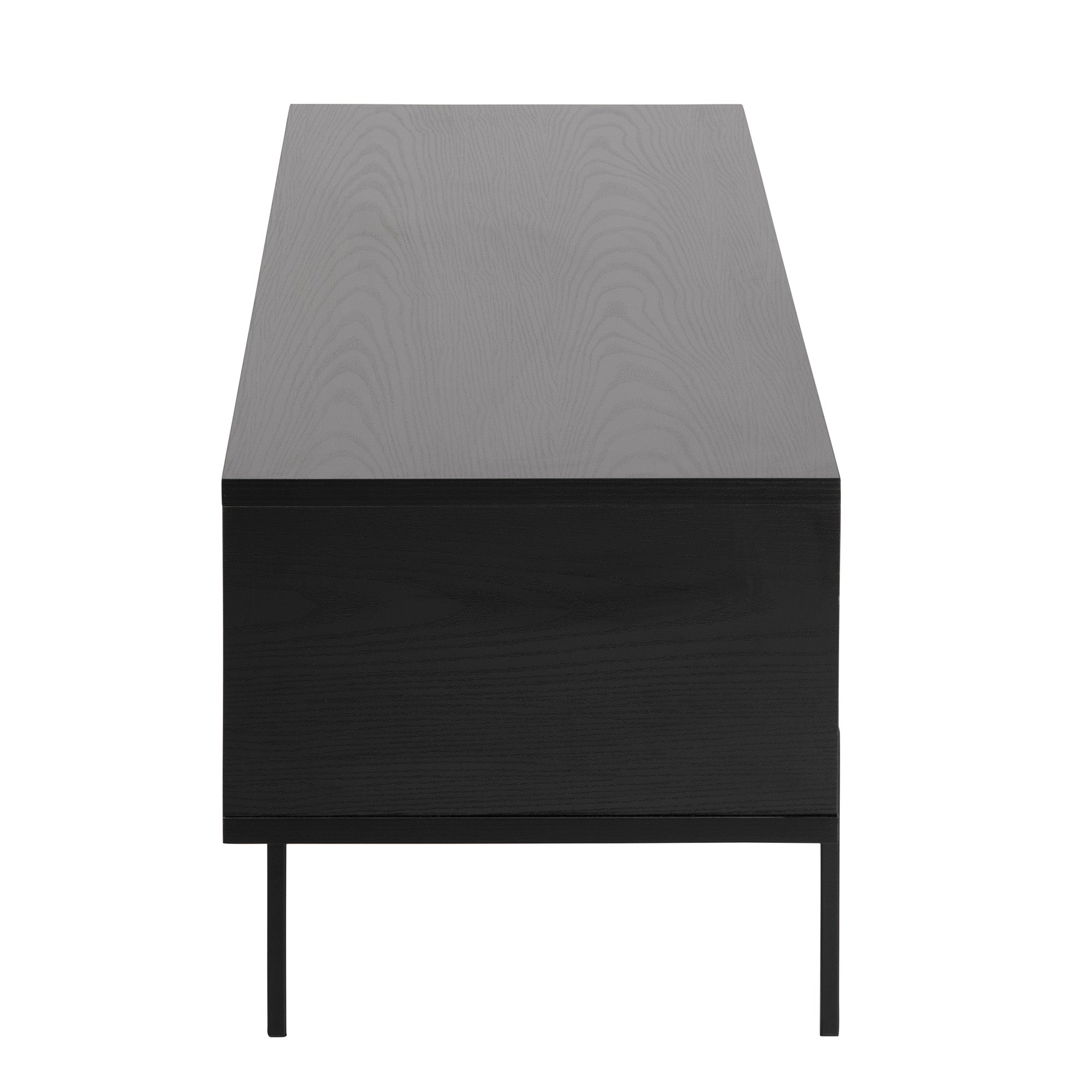 KREMAN 140cm Black TV Stand with Storage - Modern Entertainment Center for Living Room, Bedroom & Home Theater
