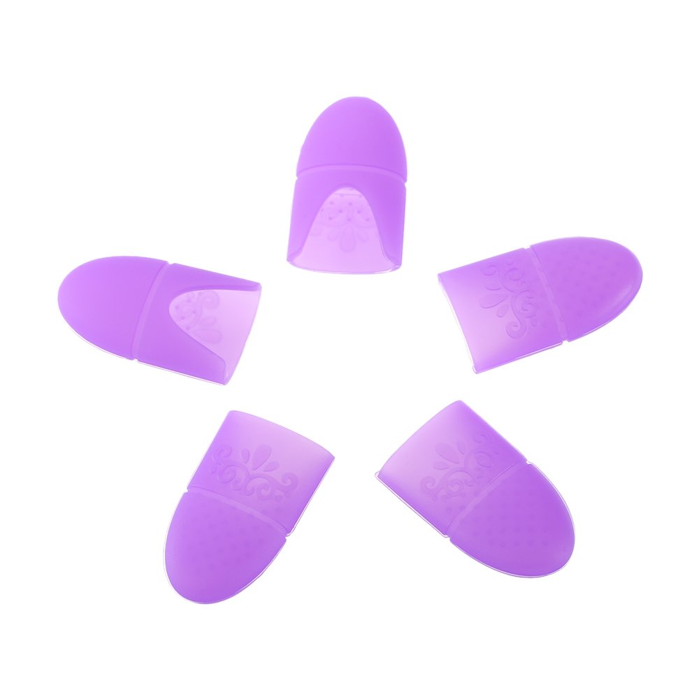 5PCS Purple Nail Polish Remover Wraps with Clips - Soak Off UV Gel Polish Remover, Nail Art Cleaner & Resurrection Tool for Professional & Home Manicure | Perfect for Salon, DIY Nail Care & Pedicure