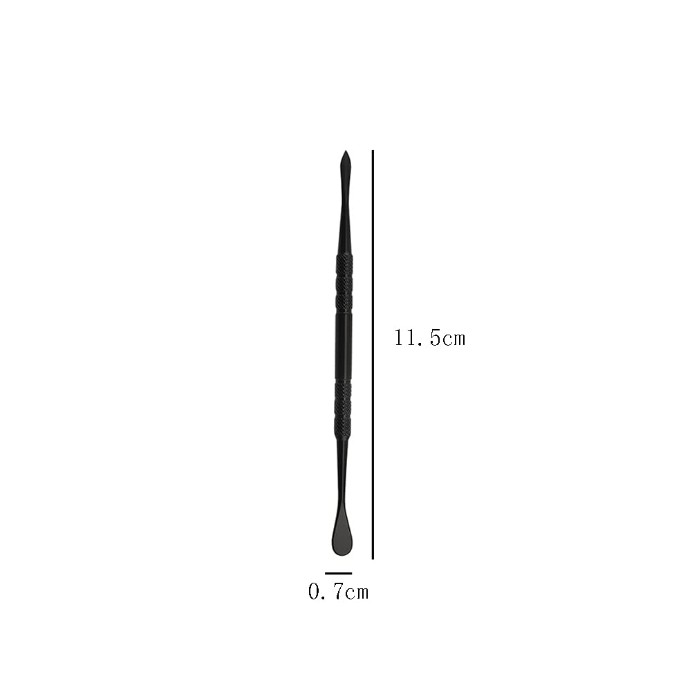 6-Piece Stainless Steel Wax Carving Tool Set - Wax Scoop, Sculpting Spoon & Scraping Tools for DIY Candles, Jewelry Making & Wax Art - Black