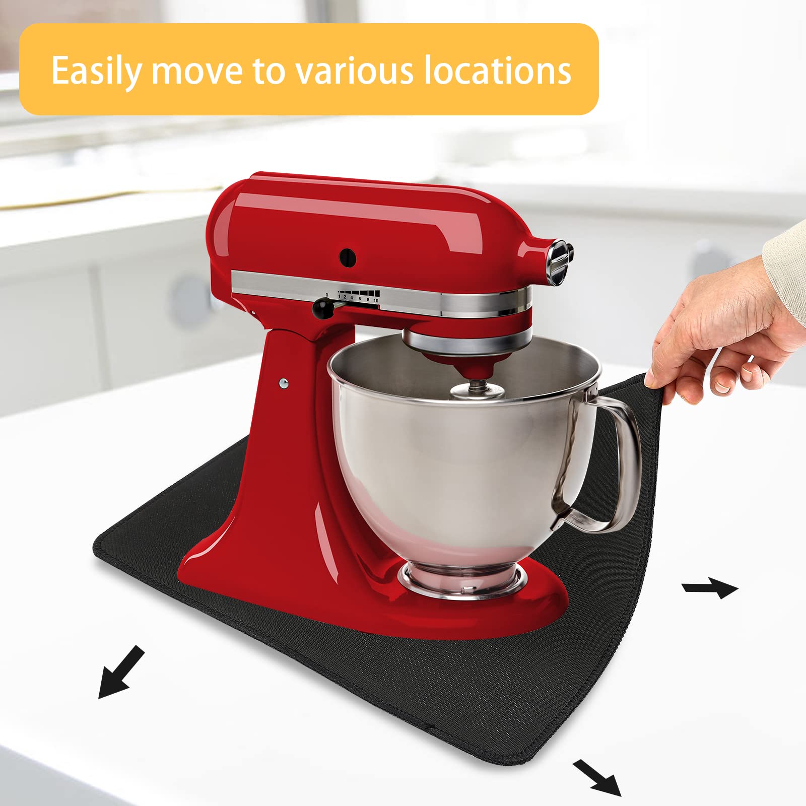 Heat Resistant Silicone Pad for Air Fryer & Countertop - Non-Slip Kitchen Mat for Blender, Toaster, Coffee Maker - Protects Surfaces from Heat & Scratches (Perfect for Cooking, Baking & Small Appliance Use)