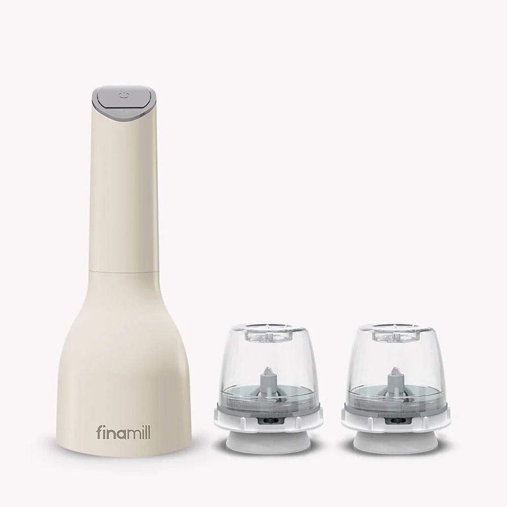 Premium FinaMill Spice Grinder - Electric Herb & Coffee Grinder with Adjustable Coarseness - Perfect for Fresh Spices, Herbs & Coffee Beans - Ideal for Kitchen, Camping & Travel Use