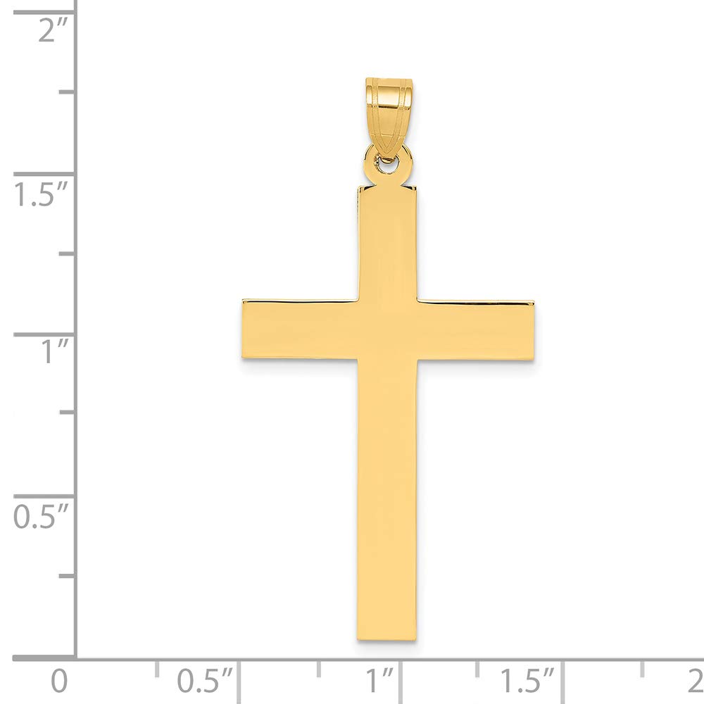 14k Yellow Gold Sand Blasted Cross Charm Pendant - FJC Finejewelers - Religious Jewelry for Women & Men - Perfect for Gifts, Daily Wear & Special Occasions