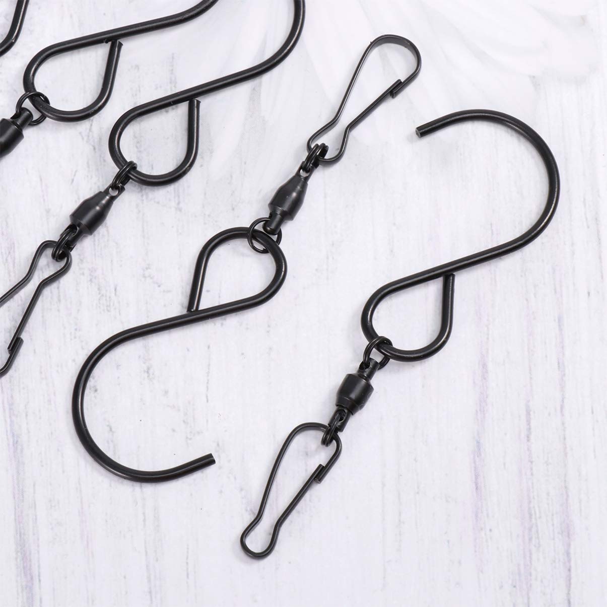 360° Swivel Display Hooks - 6 Pack Rotating Hooks for Wind Chimes, Flower Baskets & Home Decor - Durable Wall Hangers for Indoor/Outdoor Use