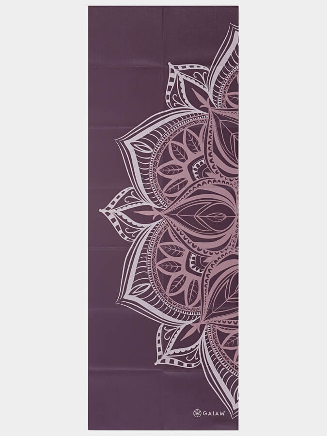 Gaiam 2mm Foldable Travel Yoga Mat - Lightweight Non-Slip Exercise Mat for Home, Gym & Outdoor Workouts - Perfect for Yoga, Pilates, Camping & Travel