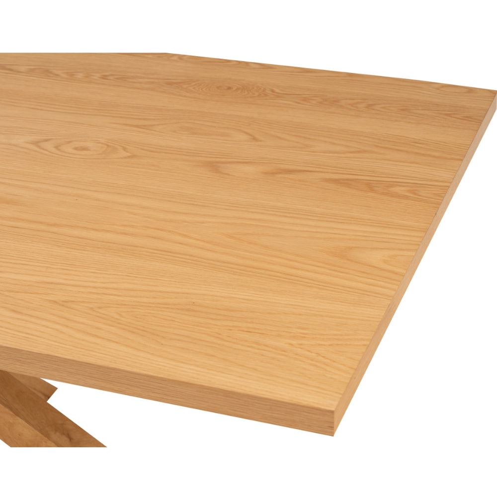 Kare 180cm Natural Wood Dining Table - Modern Farmhouse Style for Dining Room, Kitchen, and Family Gatherings