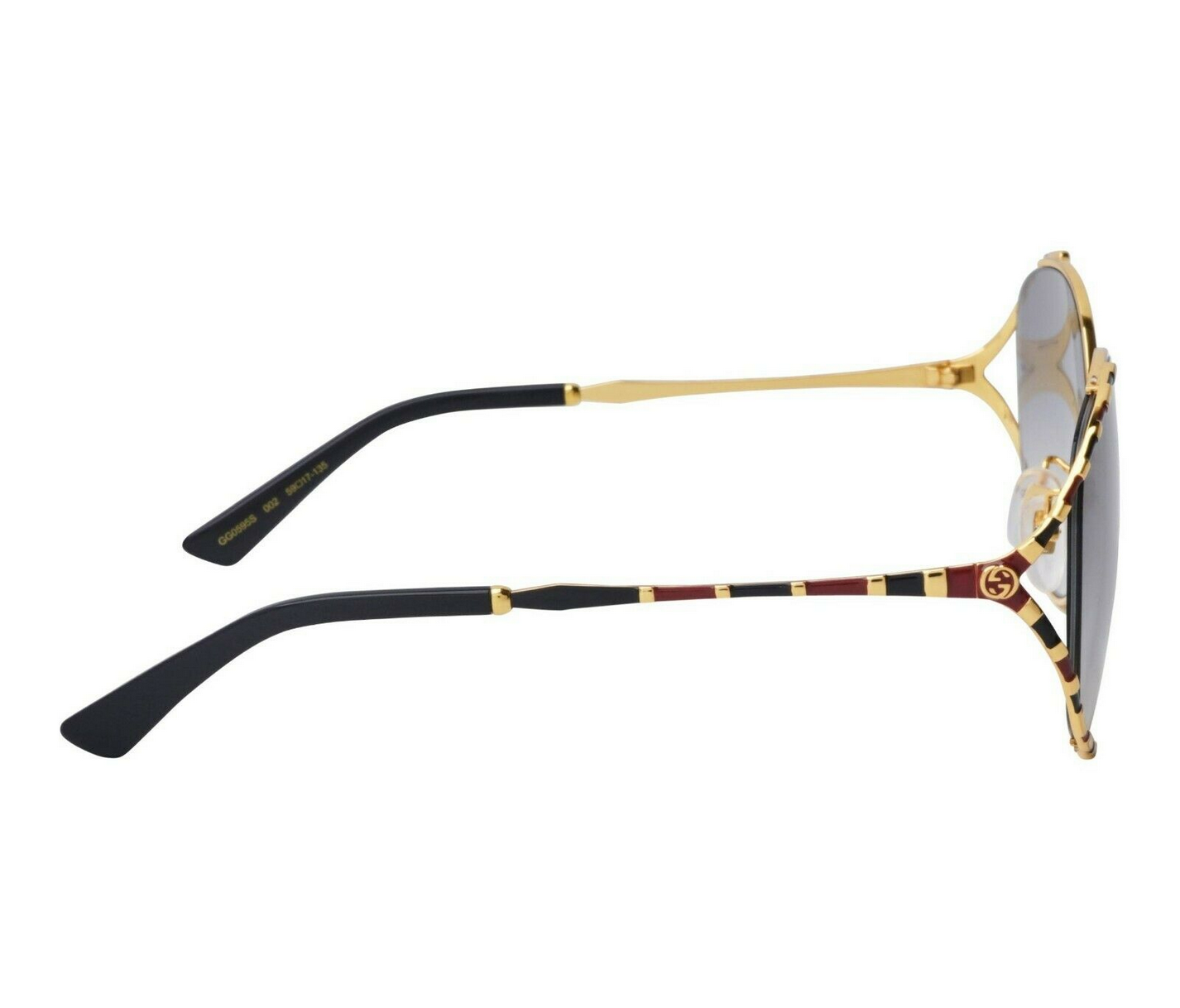 Gucci GG 0595S 002 Gold/Gray Gradient Polarized Sunglasses for Women - Luxury Designer Shades for Driving, Beach & Outdoor Fashion