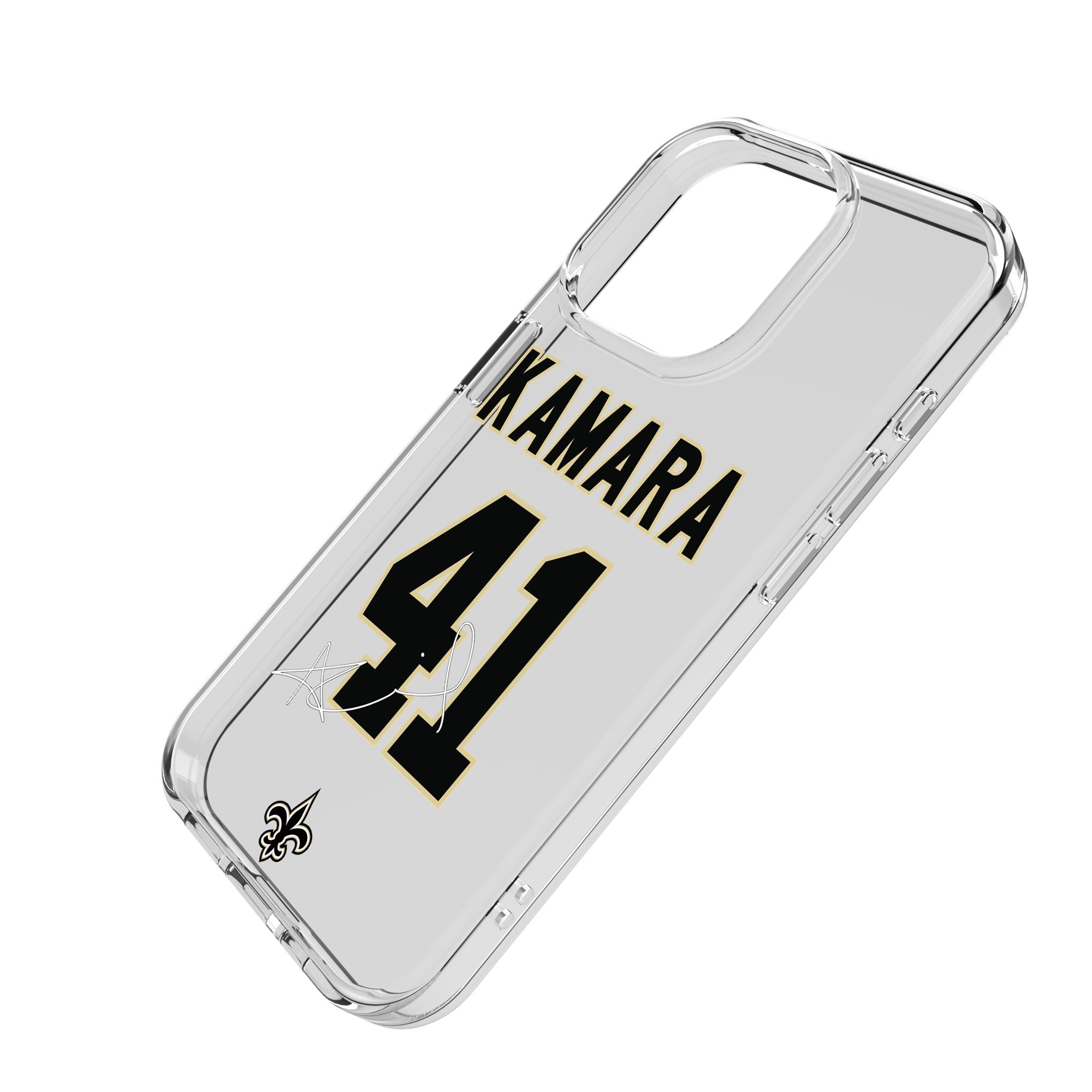 Alvin Kamara New Orleans Saints iPhone 41 Game Tactical Clear Phone Case - Perfect for Football Fans & Game Day Protection