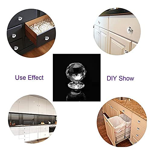 12Pcs Crystal Knobs - Clear Acrylic Diamond Pull Handles for Drawers & Cabinets | Home Decor Upgrade