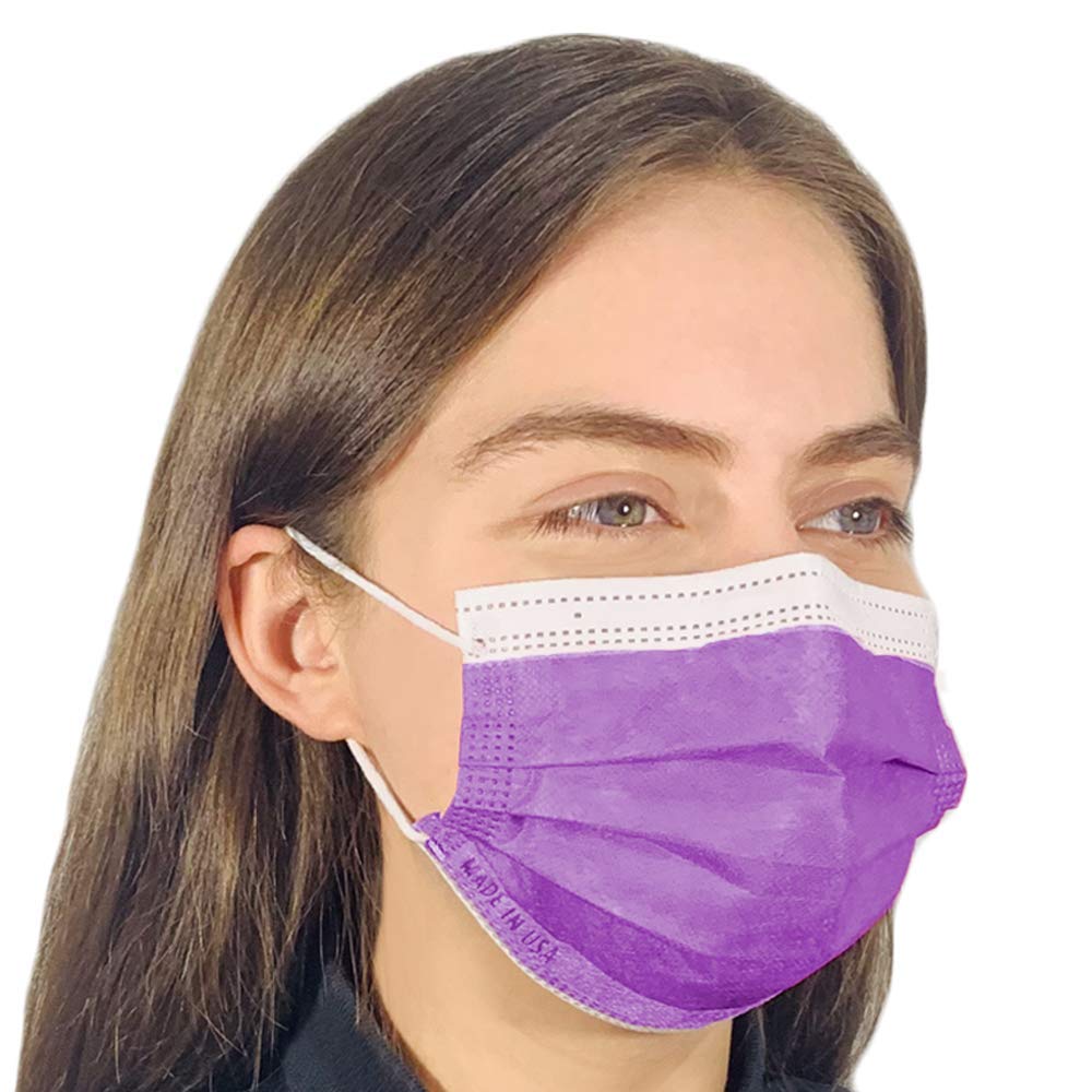 50-Pack 3-Ply Disposable Face Masks - Lightweight, Comfortable for Daily Use & Travel