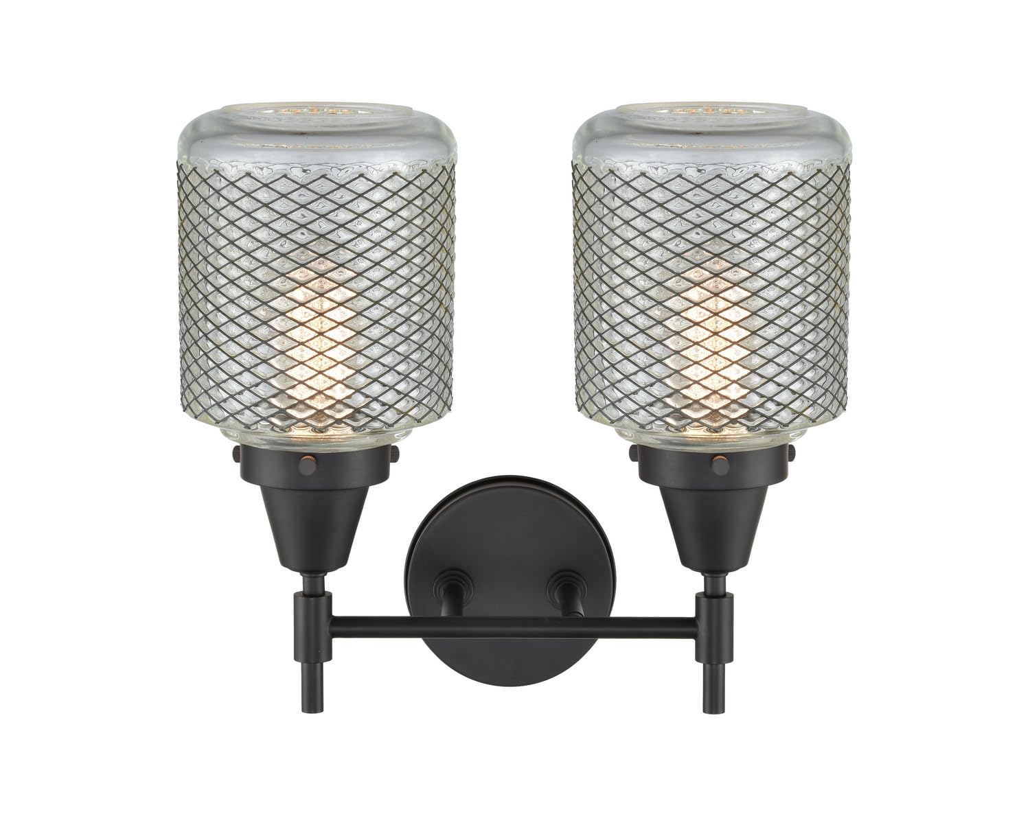 Innovations 447-2W-BK-G262-LED Transitional LED Bathroom Vanity in Black Finish - Modern Lighting for Bathroom Makeovers & Home Renovations