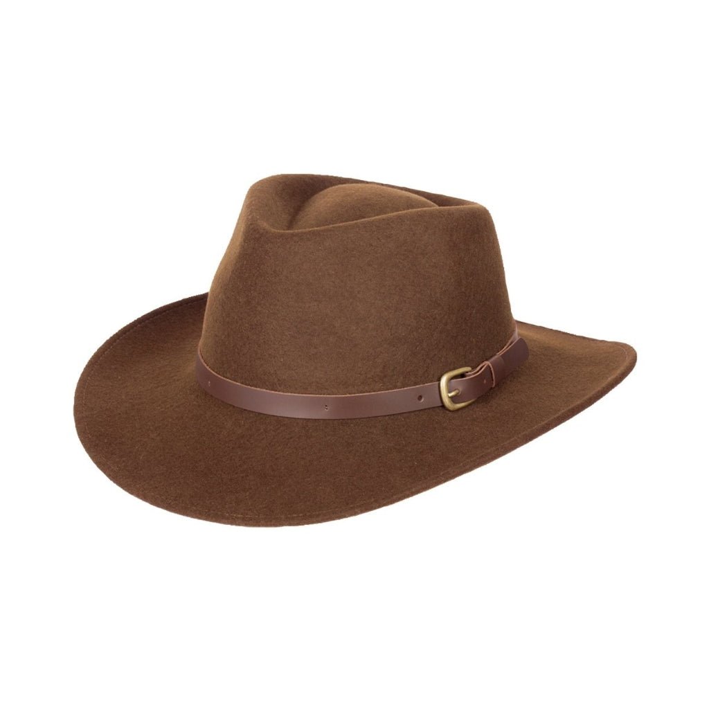 City Hatters Melbourne Hat in Chocolate Brown - Stylish Unisex Wool Fedora for Men & Women | Perfect for Outdoor Events, Travel & Fashion