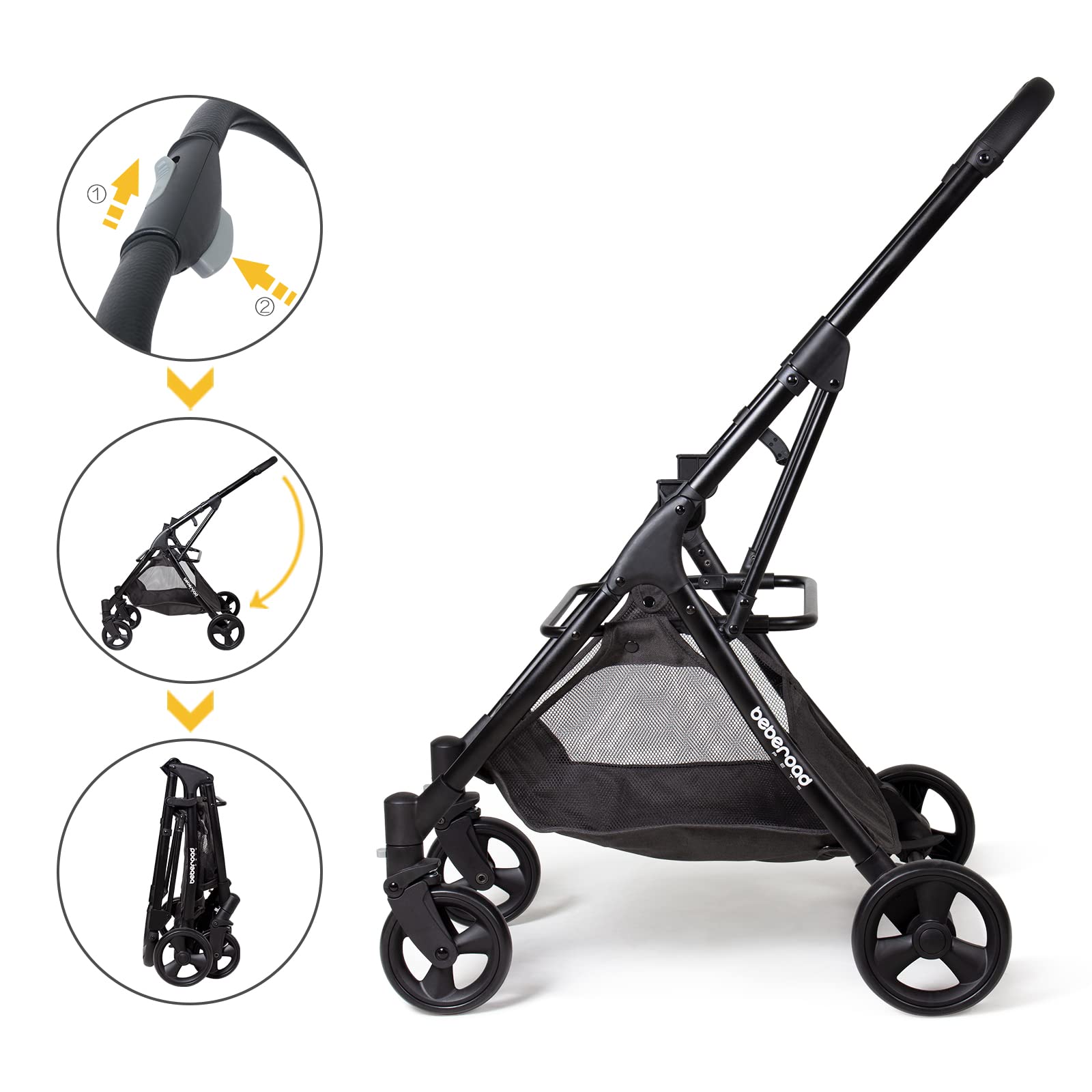 R5 Medium Pet Stroller for Small Dogs & Cats - 180° Canopy, 3-in-1 Convertible Design with Removable Carrier - Lightweight & Foldable for Walking, Jogging & Travel (Black) - Perfect for Park Visits, Shopping & Outdoor Adventures