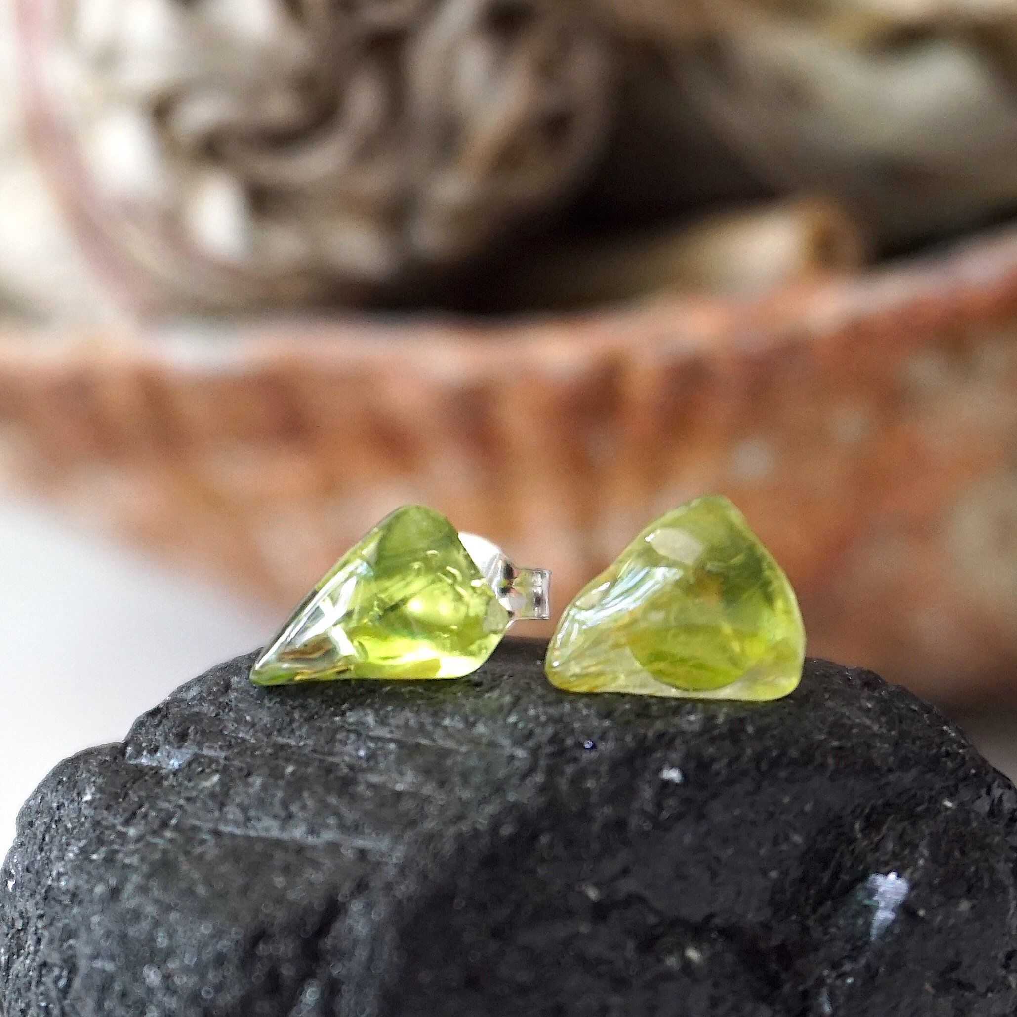 Peridot Stud Earrings - 14K Gold Post Earrings for Women | Perfect for Everyday Wear, Gifts & Special Occasions