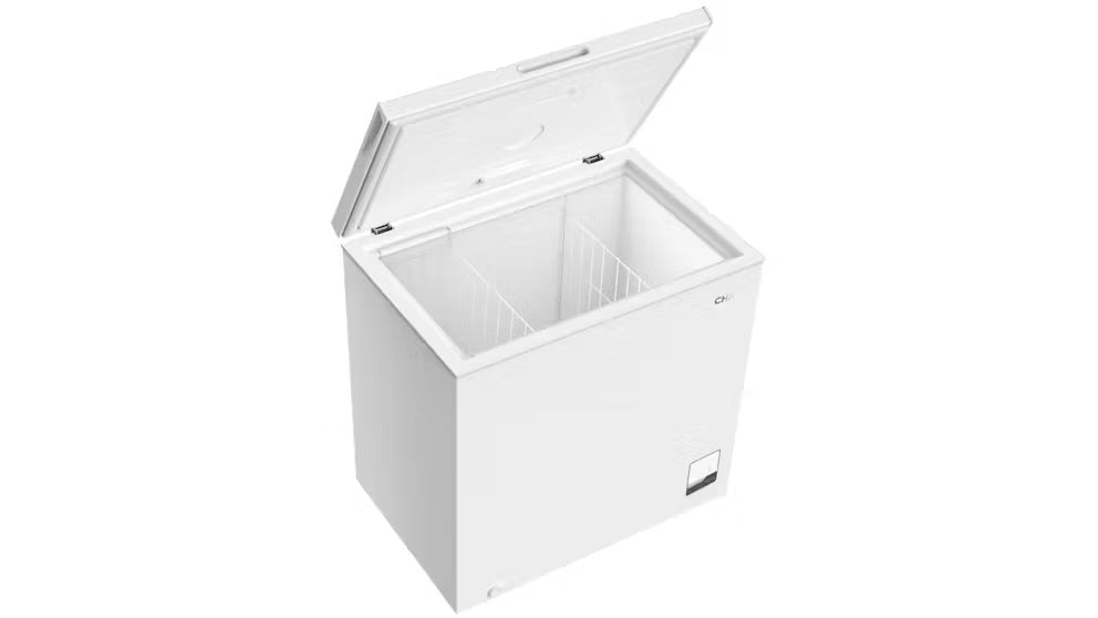 Brand New CHiQ 199L Hybrid Chest Freezer in White - 5 Years Warranty | Energy Efficient Upright Deep Freezer for Home, Restaurant & Commercial Use - Perfect for Frozen Food Storage, Meal Prep & Bulk Buying