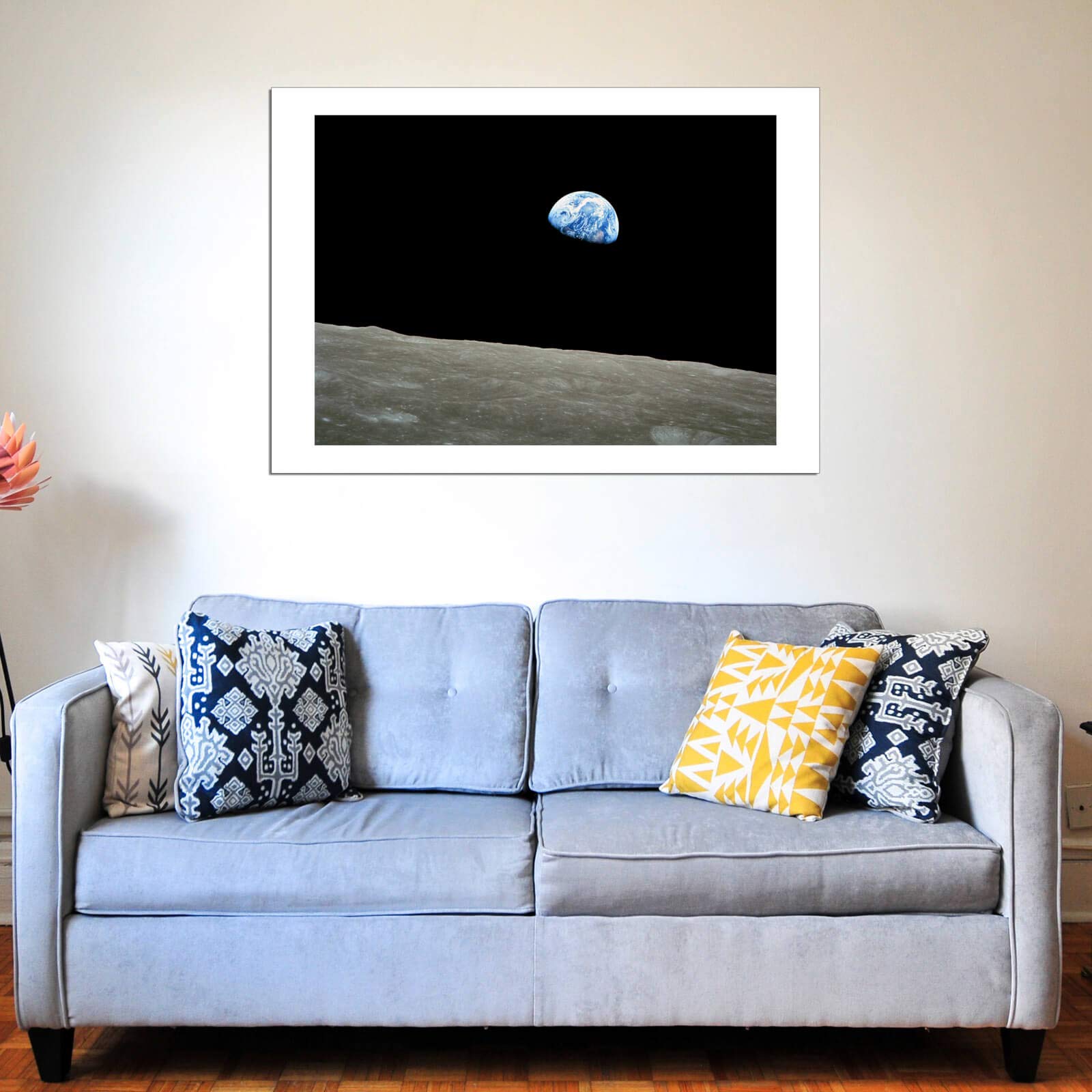 NASA Apollo 8 Earthrise Photo - Extra Large Archival Matte Framed Wall Art - Perfect for Home Office Decor & Space Enthusiast Gifts