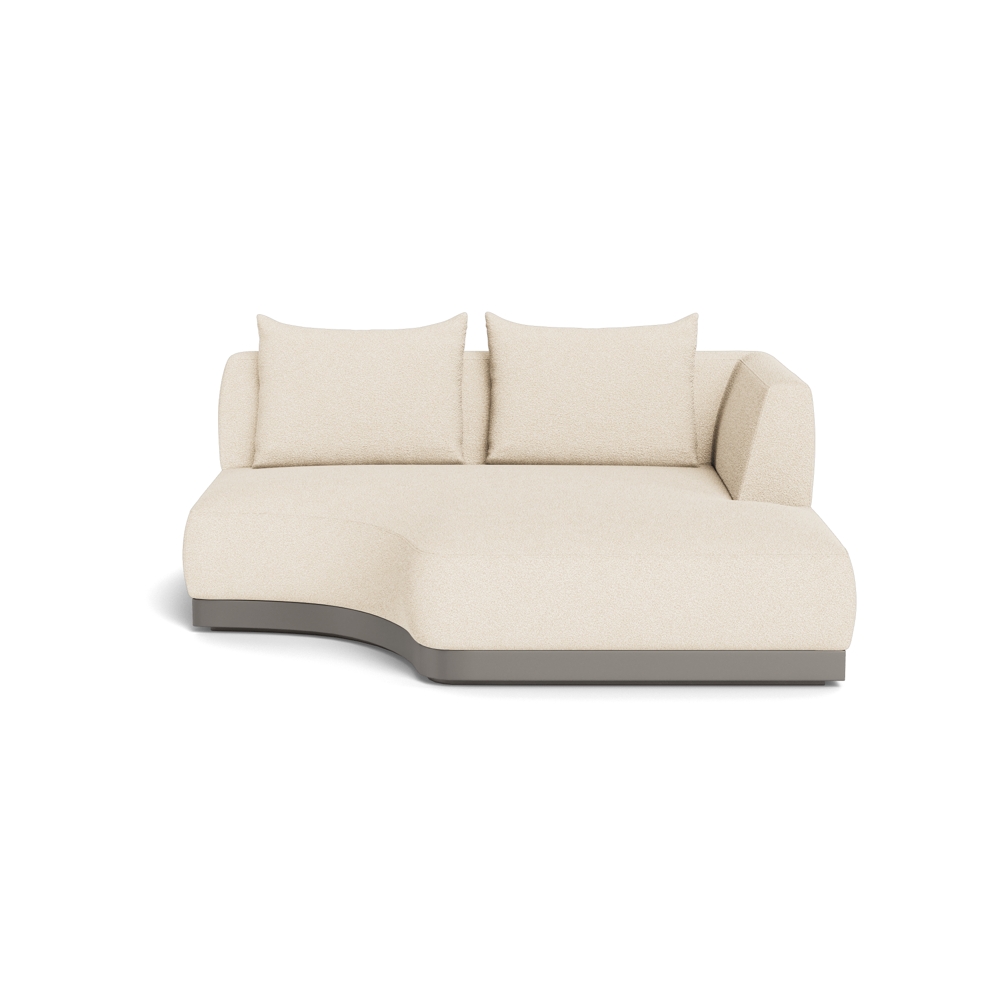 Amalfi Curved Chaise Lounge Right - Modern Outdoor Patio Furniture for Poolside, Garden, and Backyard Relaxation