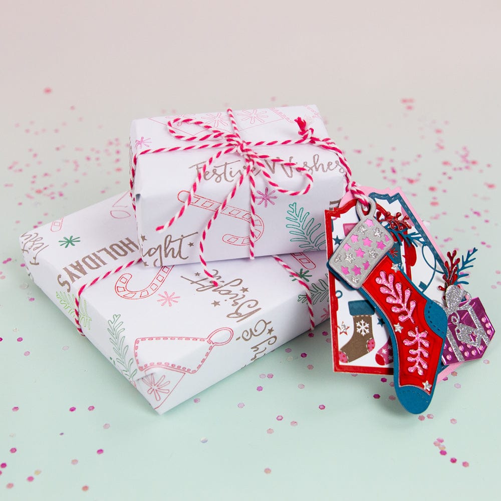 Christmas Candy Cane Papercraft Collection - DIY Holiday Scrapbooking & Card Making Supplies for Festive Home Decor & Gift Wrapping