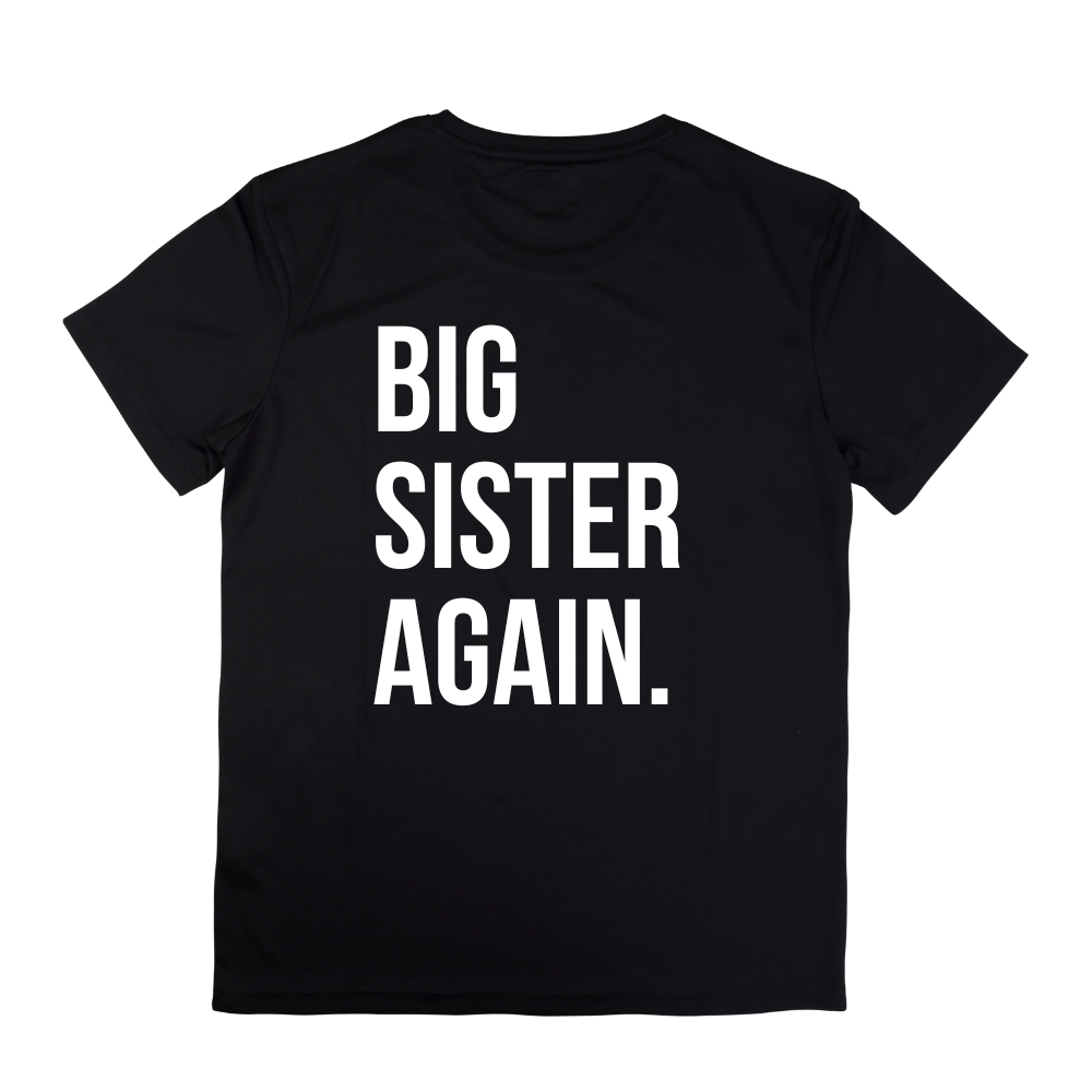 Big Sister Again T-Shirt - Comfortable Cotton Tee for Women - Perfect for Family Reunions, Sibling Gifts & Casual Wear