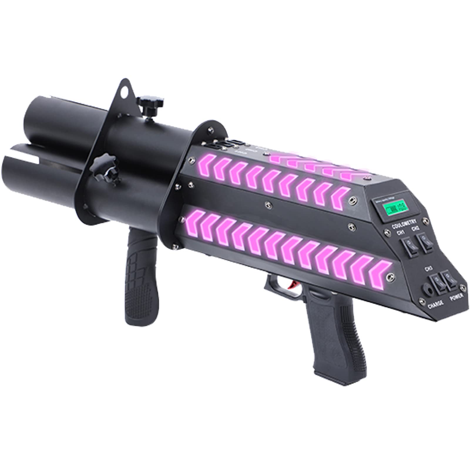 ZWJABYY Portable Electronic Confetti Cannon Machine - Gatling Style Party Confetti Blaster with Trigger & Auto Ignition for Stage Shows, Weddings, Birthdays & Celebrations - Perfect for Indoor/Outdoor Events & Photo Shoot Decorations