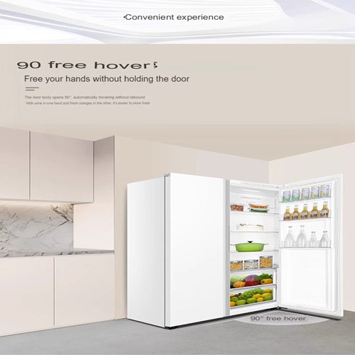 Haier BCD-618WGLSSEDW9 Side by Side Refrigerator 618L White - Energy Efficient Large Capacity Fridge for Home, Kitchen & Office Use