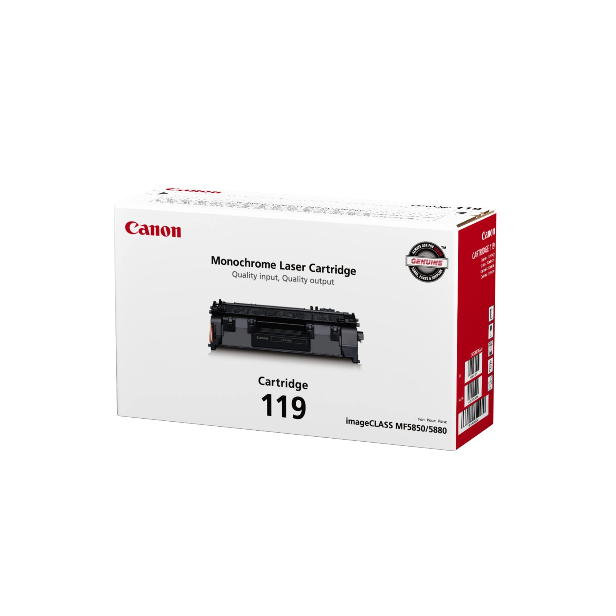 Canon CRG-119 Black Toner Cartridge (3479B001AA) - High Yield Replacement for Canon ImageCLASS Printers | Perfect for Office Documents & Home Printing