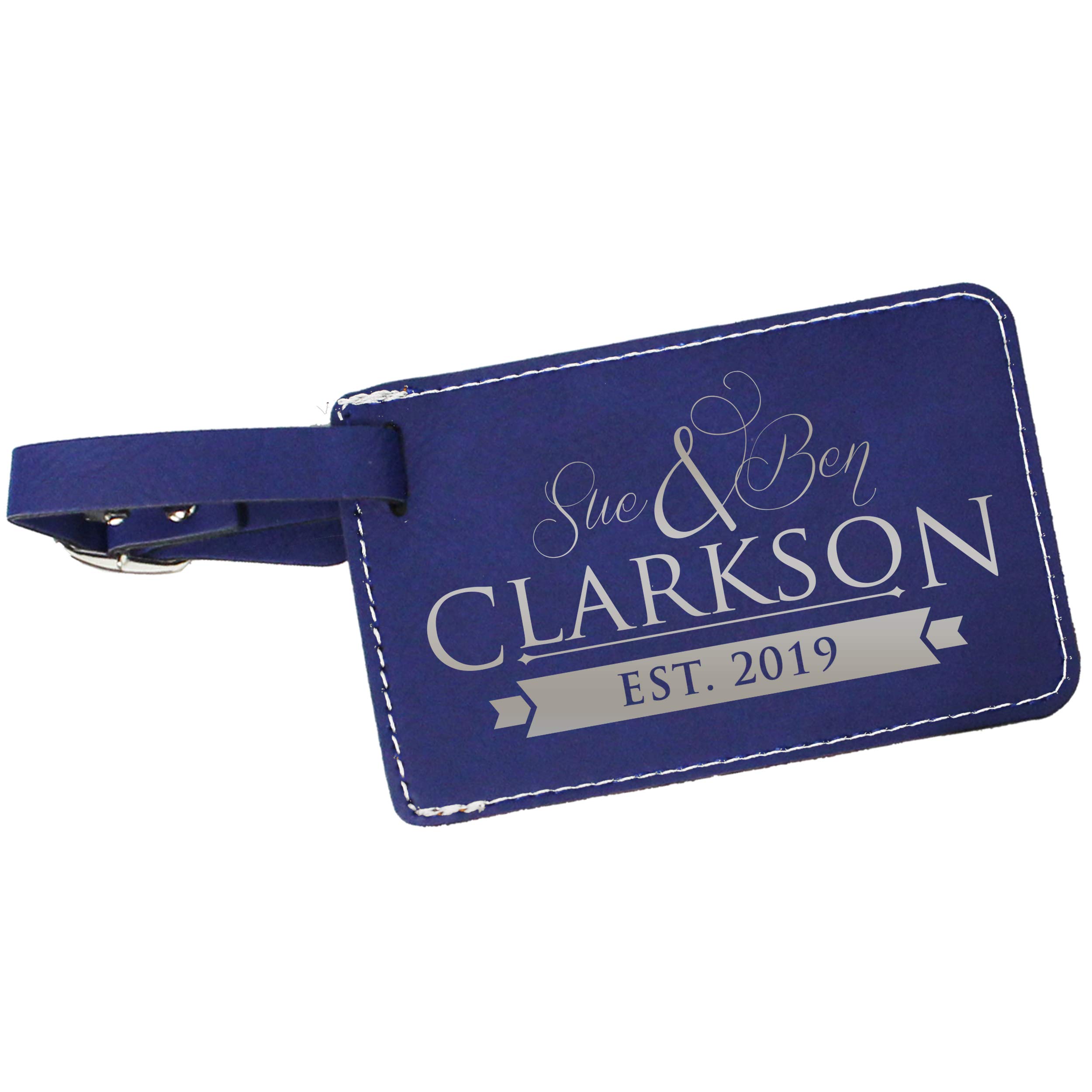 Custom Monogrammed Luggage Tags for Travel - Personalized Engraved Name Tags for Couples, His & Hers - Perfect for Suitcases, Backpacks & Carry-On Bags