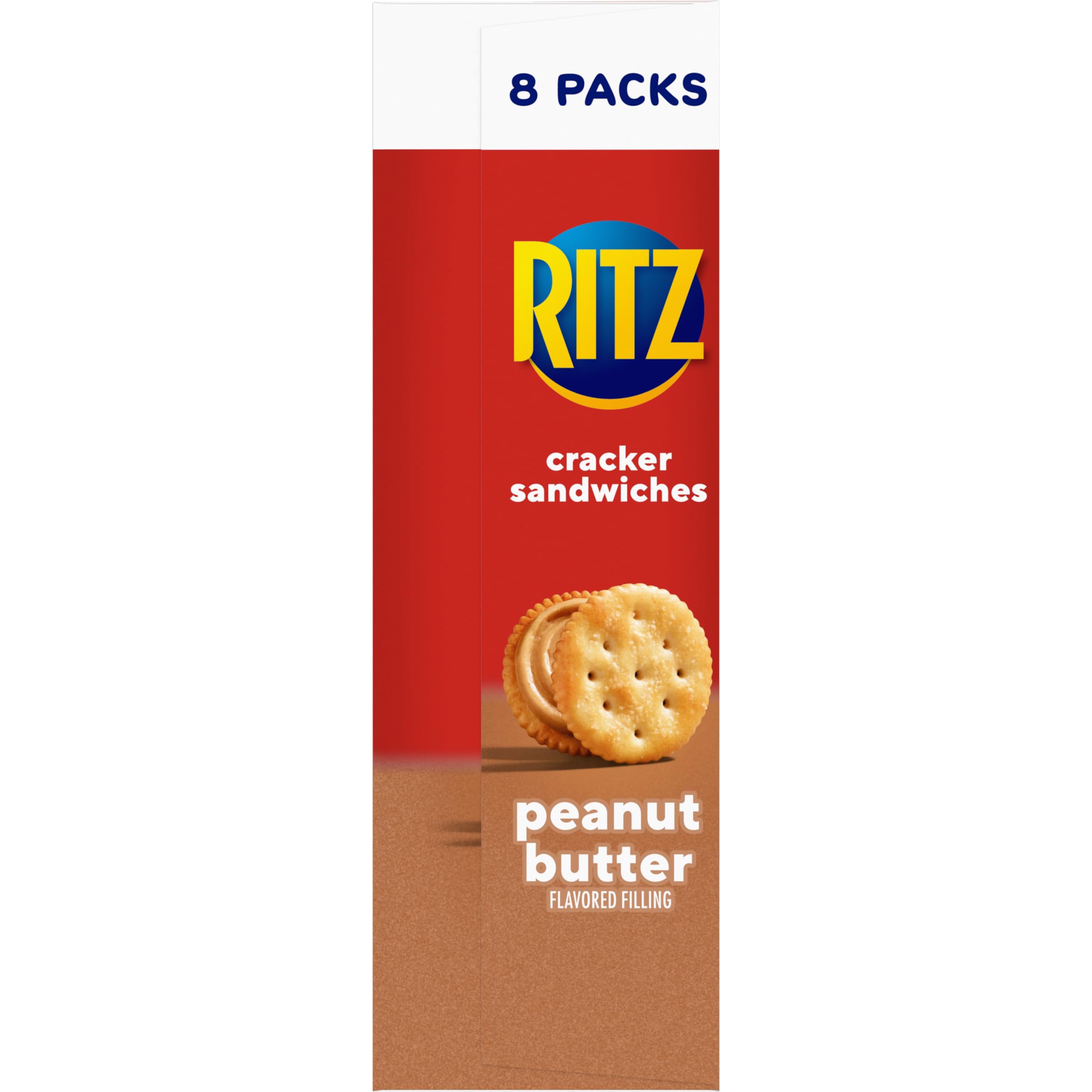 RITZ Peanut Butter Sandwich Crackers - 8 Individual Snack Packs (48 Crackers Total) - Perfect for Lunch Boxes, School Snacks, Office Breaks & On-the-Go Healthy Treats