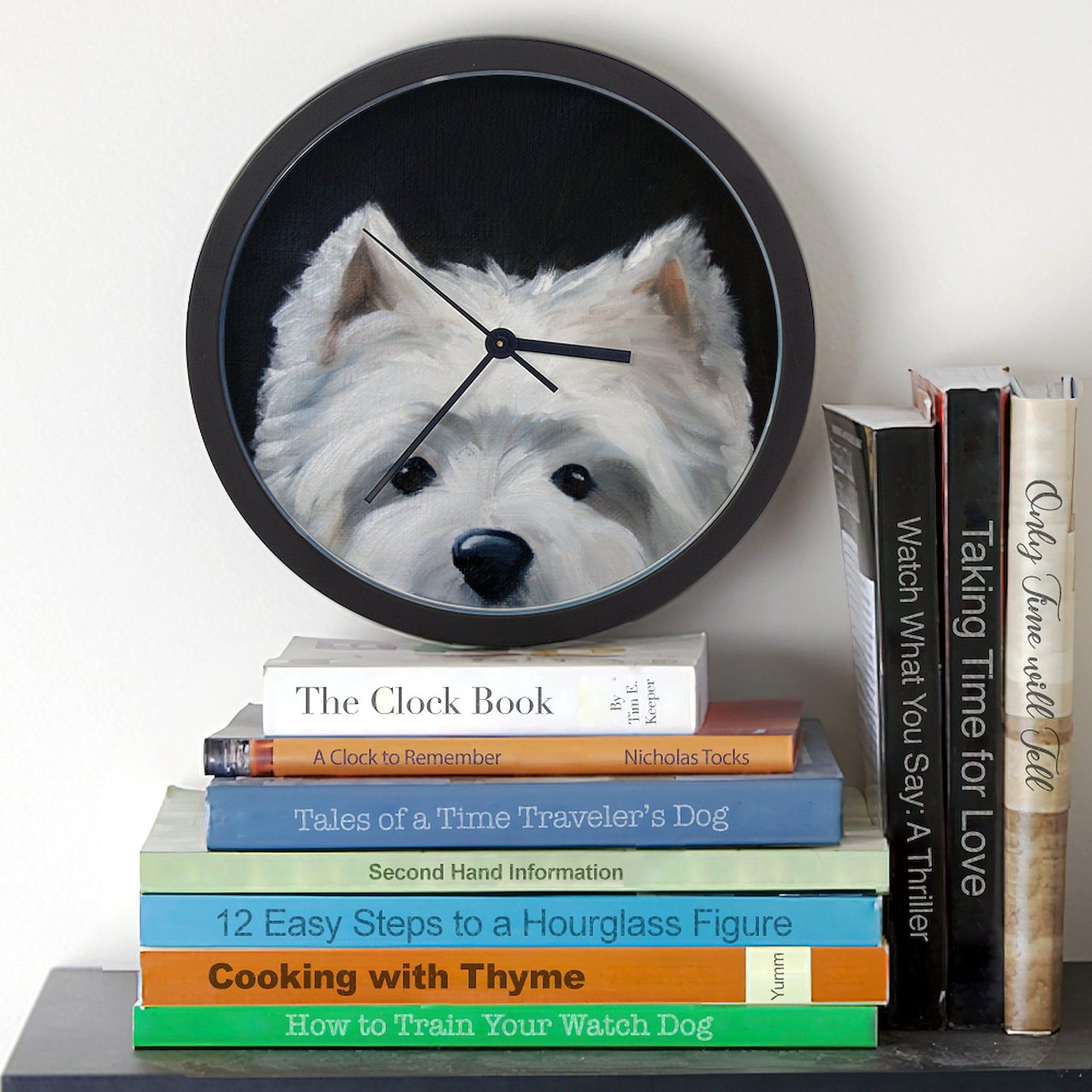 Westie Dog Wall Clock - 10 Inch Decorative Clock for Living Room, Kitchen, Office | Perfect Gift for Dog Lovers & Home Décor
