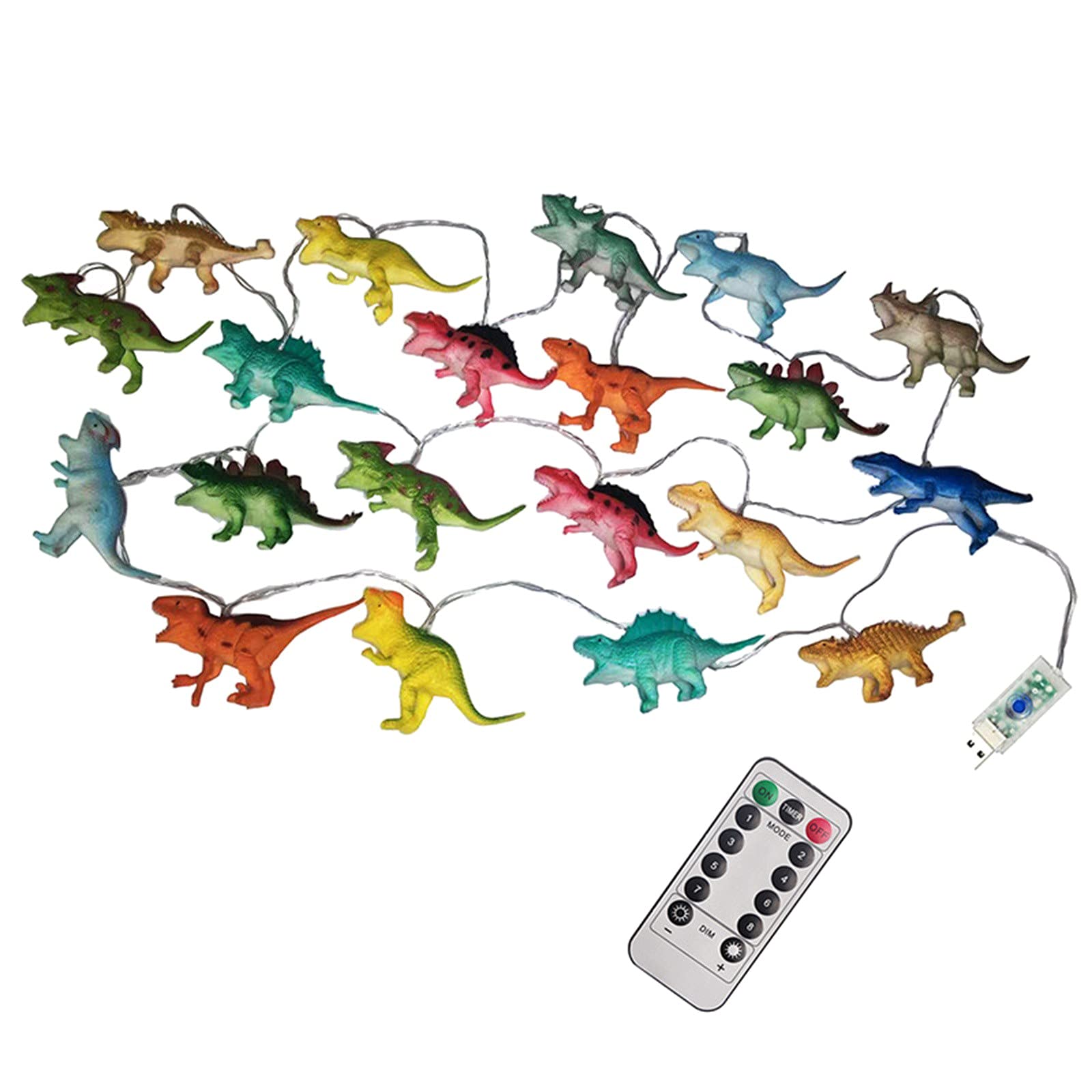 Dinosaur LED String Lights for Outdoor & Indoor Decor - Waterproof Fairy Lights for Wedding, Party, Garden, Home, and Patio Decoration (Green, 10ft)