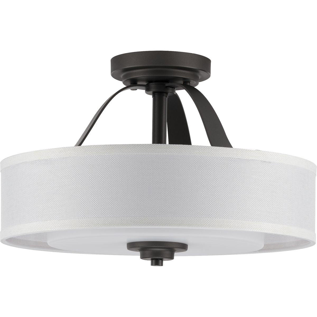 Kene Collection 2-Light Semi Flush Mount Convertible Ceiling Light Fixture - Perfect for Bedroom, Hallway & Entryway Lighting