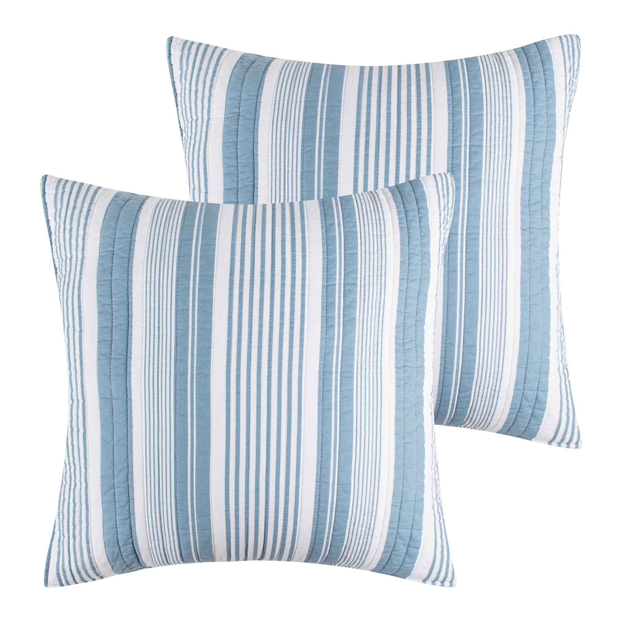 Stillwater Euro Sham Pillow Cover Set of 2 - Premium Cotton Decorative Pillowcases for Bedroom, Living Room & Sofa - Elegant Home Decor Accent
