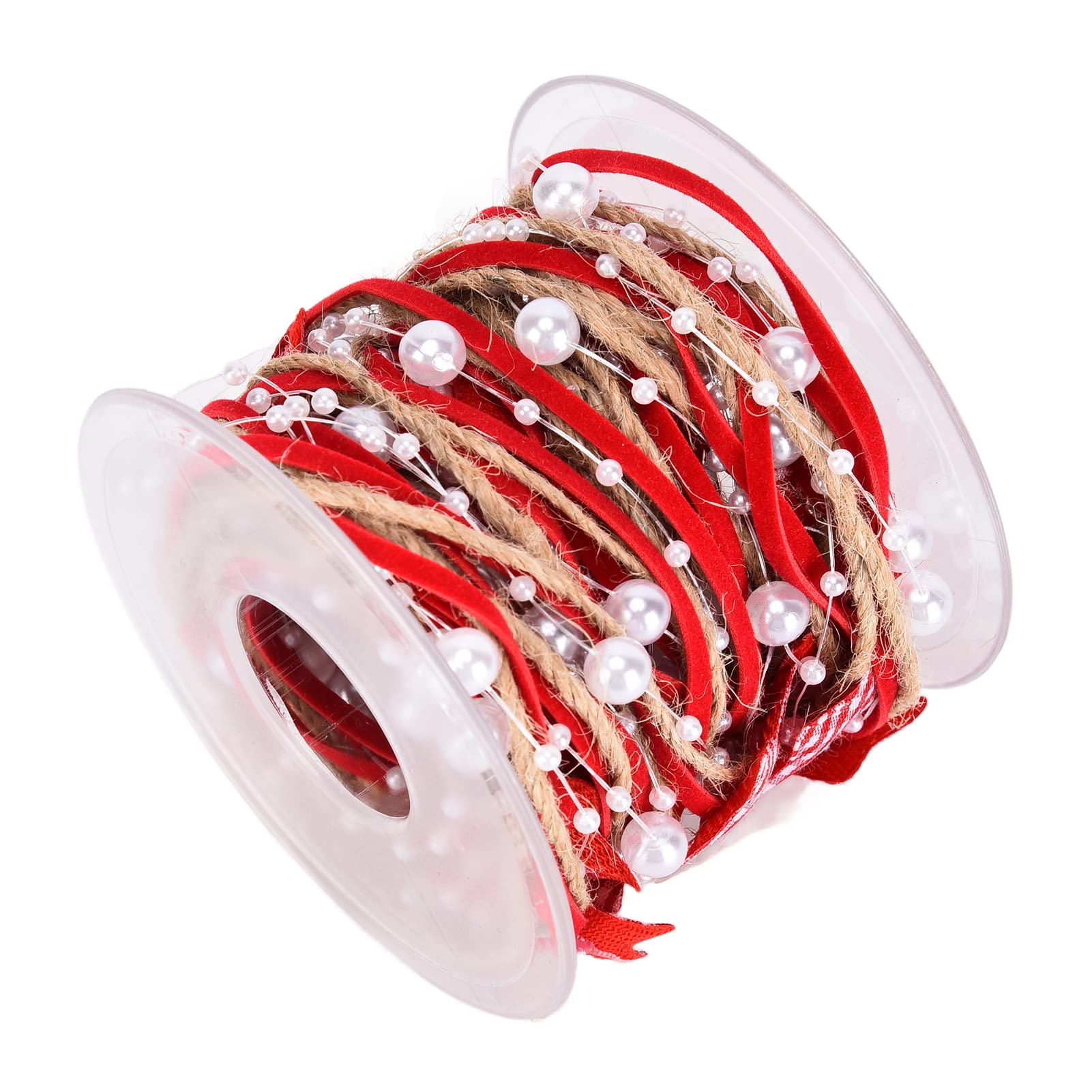 Christmas Ribbon 5M (3.0cm/1.2in Width) - Premium Gift Wrapping Ribbon for Holiday Decorations, Party Favors, DIY Crafts & Present Packaging