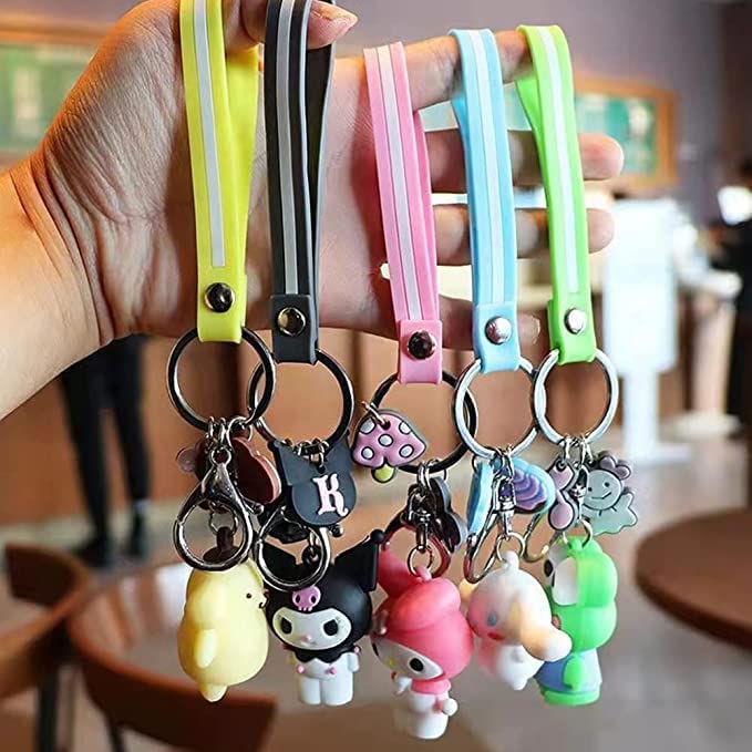 Mtoye Cute Kawaii Anime Keychain - Adorable Japanese Character Keyring for Backpacks, Bags & Gifts | Perfect for Cosplay, School & Everyday Use