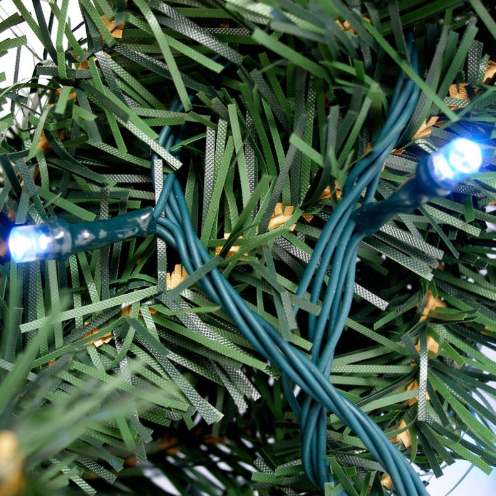 50 LED Solar String Lights - Red, White & Blue Patriotic Outdoor Decor for Garden, Patio, Party & Holiday Lighting