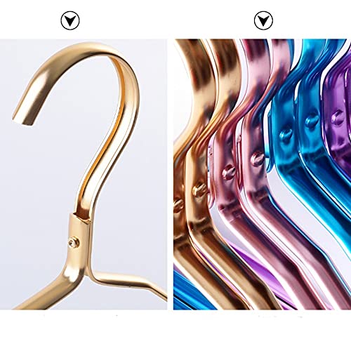 Premium Aluminum Alloy Clothes Hangers - 5-Pack Black Durable Coat Hangers for Kids & Adults - Space-Saving Closet Organizer for Shirts, Pants & Dresses - Ideal for Home, Dorm & Travel Use