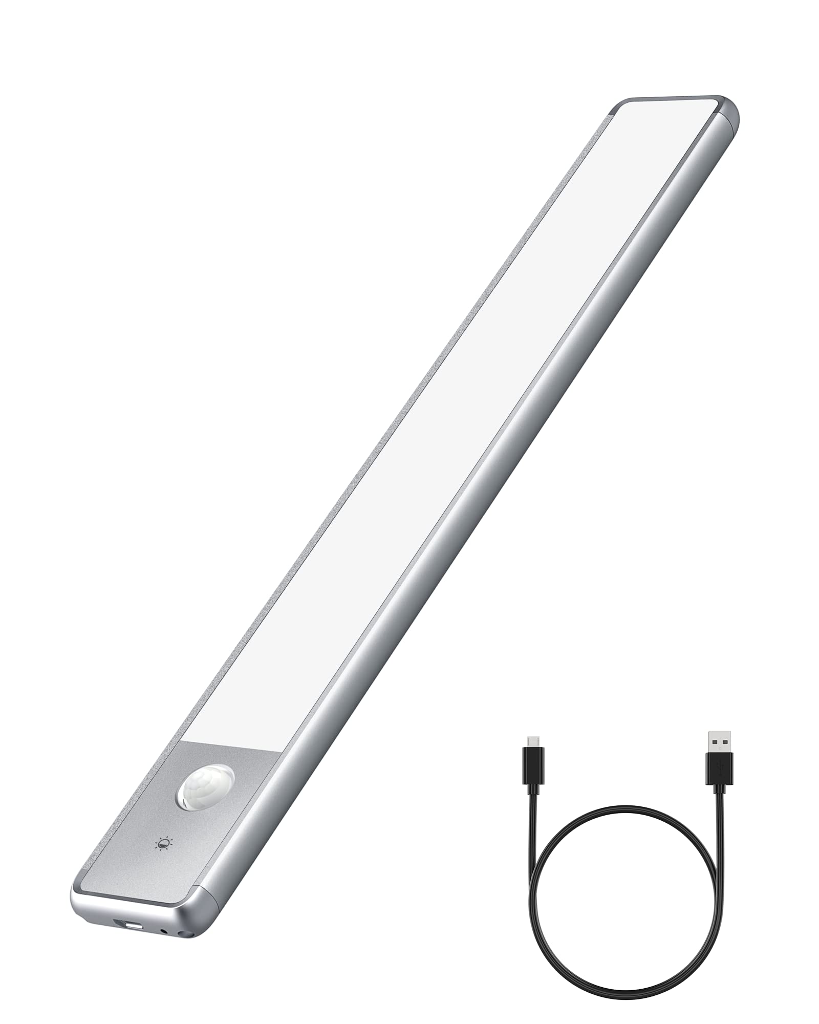 EZVALO 52 LED Rechargeable Under Cabinet Light - 5000K White Dimmable Motion Sensor Night Light for Kitchen, Wardrobe, Stairs, Bedroom, Pantry | Wireless Closet Lighting for Home & Office Use