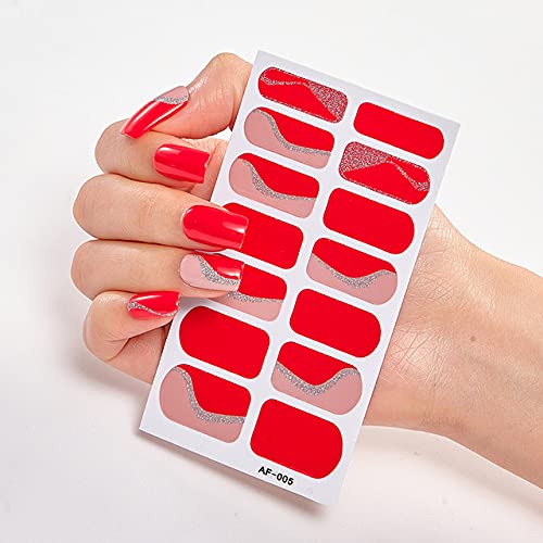 Premium Foil Art Nail Stickers - AF005 | Metallic Nail Decals for DIY Manicure, Party & Special Occasion Nail Art Designs