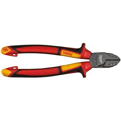 Milwaukee VDE Diagonal Cutter 180mm - Professional Insulated Wire Cutters for Electricians | Heavy Duty Electrical Pliers for Wiring, Cable Cutting & DIY Projects