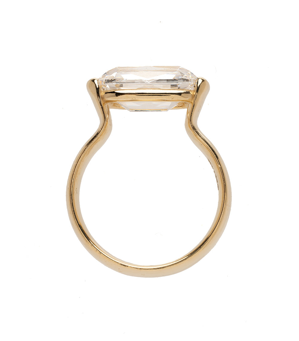Bardot Half Bezel Engagement Ring - 14K White Gold Diamond Wedding Band for Women | Perfect for Proposals, Anniversaries & Special Occasions