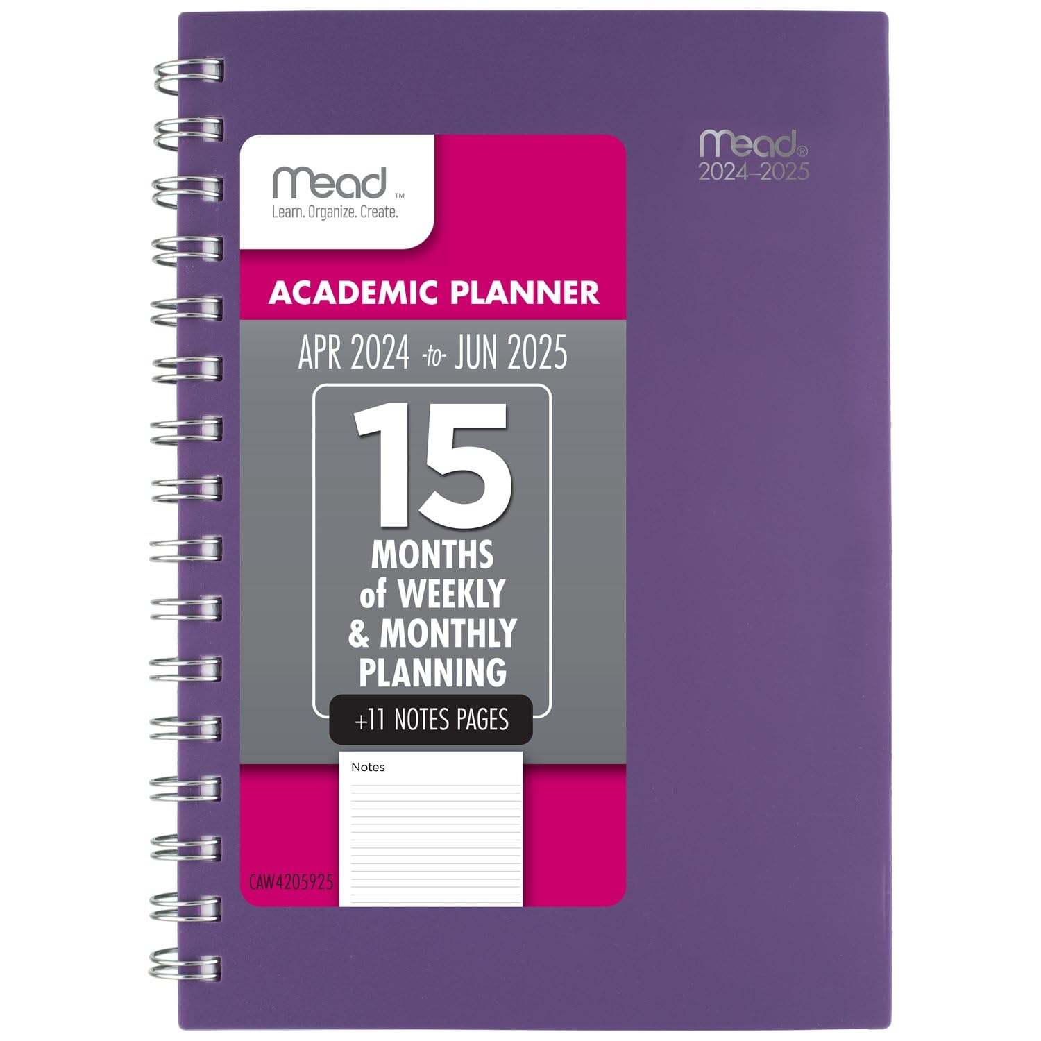 Mead 2024-2025 Academic Planner - Weekly & Monthly Calendar, 5.5