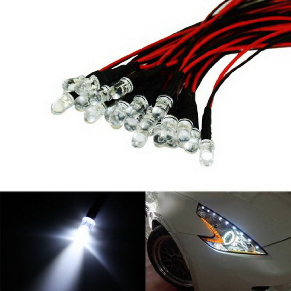 20 Pack Xenon White 12V LED Headlight Bulbs - DRL Angel Eyes Fog Lights for Car, Truck, SUV - Easy DIY Retrofit Installation - Perfect for Night Driving & Off-Road Adventures