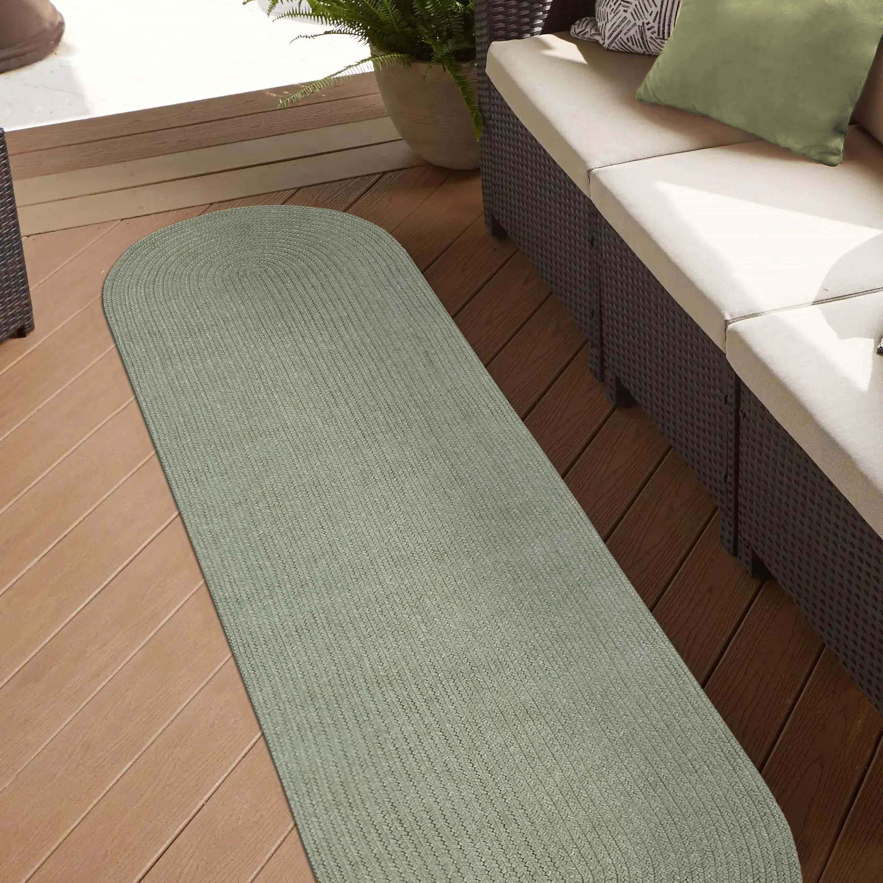 Classic Braided Area Rug - Non-Slip Indoor/Outdoor Oval Rug for Living Room, Bedroom, Patio & Deck - Soft & Durable Home Decor